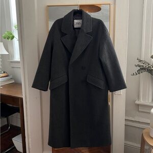 Zara Grey Wool Coat
